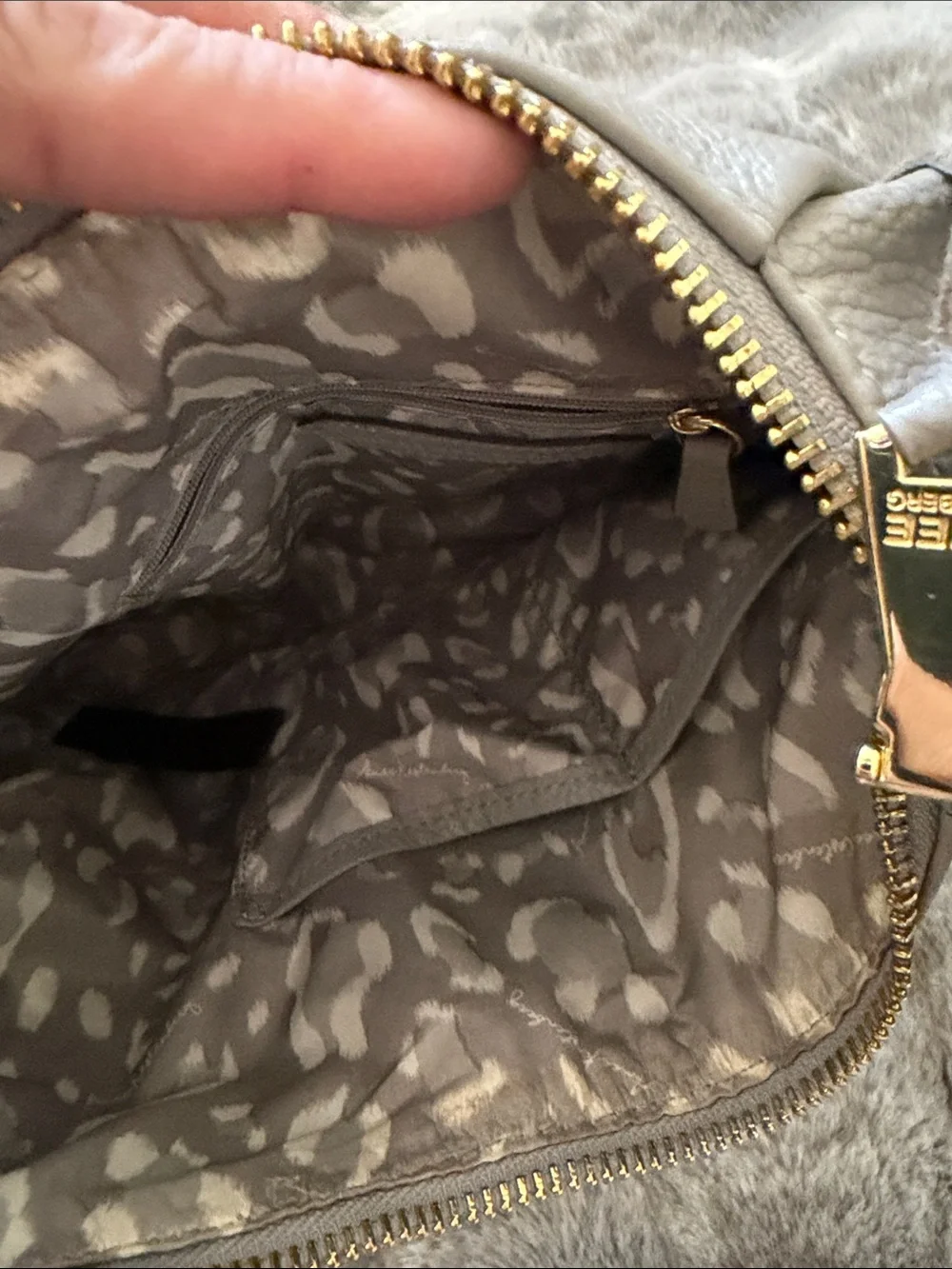 Aimee Kestenberg Pebbled Leather Hobo in Light Gray